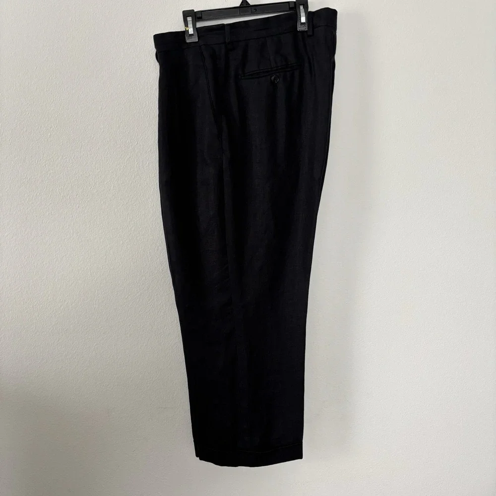 Mens‎ Gray Pleated Dress Pants Trousers Career Office Business Casual Size 38